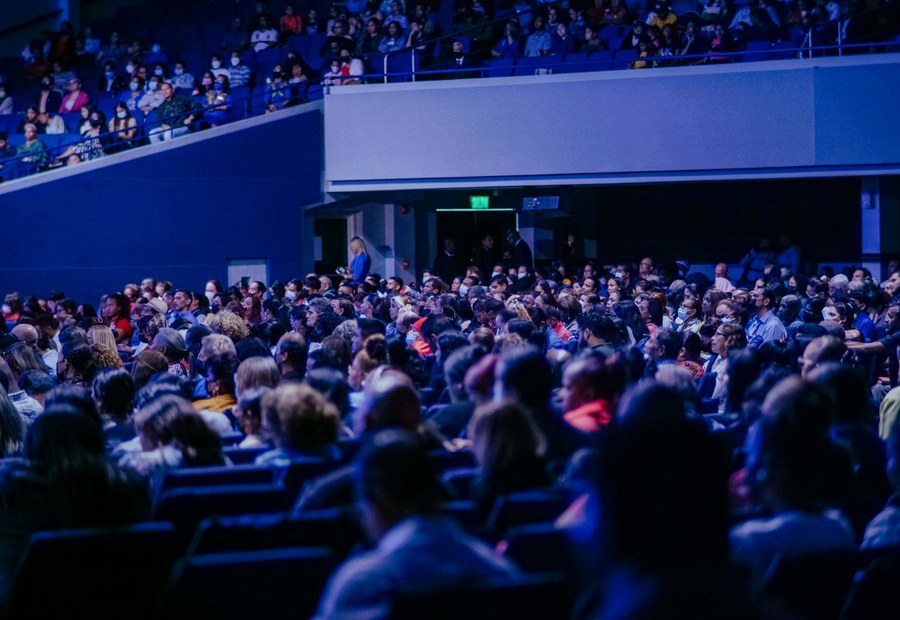 Auditorium audience at professional conference
